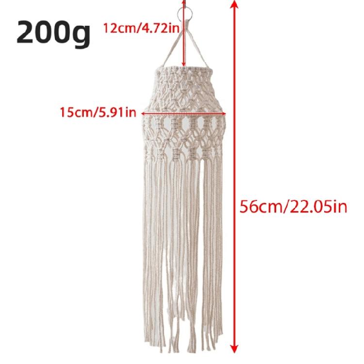 Bohemian Macrames Tapestry Light Shade Cotton Rope Tassels Handwoven Hanging Pendant Lamp Cover Lampshade for Home Decor