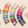 20/40pcs 2.75'' Solid Ribbon Bowknot Hair Rubber Band for Baby Girls Handmade Cute Bow Hair Ties Headwear Kids Hair Accessories
