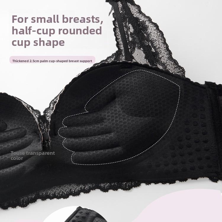 Female Summer Sexy Lace Hang Neck Small Chest Gathers Gathers The Pair Breast To Prevent Drooping Beauty Back Underwear