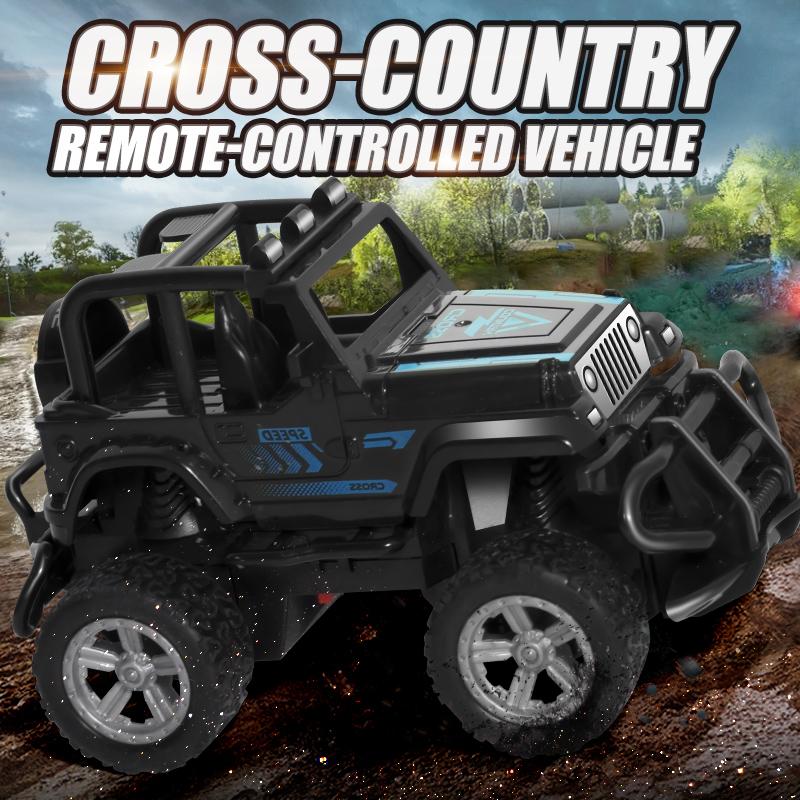 Children's remote-controlled toy car model four-wheel drive inertia off-road vehicle anti fall rebound cool drift