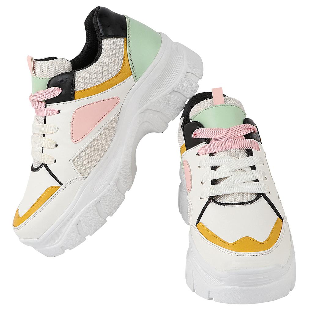 Shoetopia Womens Stylish Casual Sneakers | Lightweight & Comfortable Walking Shoes | Daily Wear Footwear