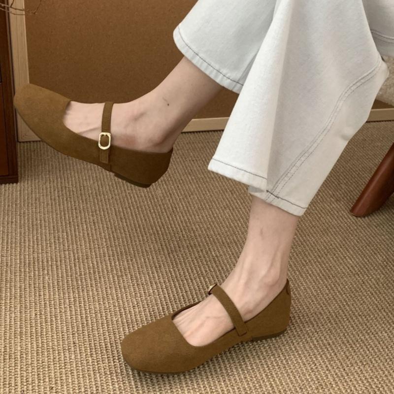 

Мода Мода Ремешок с пряжкой Женские туфли на плоской подошве Мэри Джейн Высокое качество Ретро Квадратный носок Мелкий вырез Балетки Лаконичная Мягкая обувь 38 темные хаки