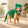 Dreidimensionales Dinosaurier-Rücken-Skelett-Haustierkostüm, Leuchtet im Dunkeln 3D-Kleidung, Halloween Bequemer Polyester-Anzug Dino-Outfit für Hunde