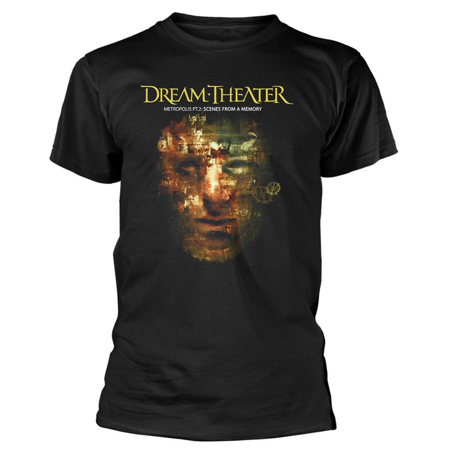 Maglietta Unisex Cotone Oversize Taglia Larga Dream Theater Metropolis Maglietta S M L XL XXL Maglietta T-Shirt Ufficiale Maglietta della Band