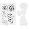 Floral Background Stamp For Craft Projects Diy Enthusiasts Black 16.00X11.00X0.50Cm Transparent Design 1Pack