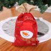 Santa Claus Burlap Christmas Gift and Candy Tote Bag