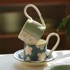 Chinese Style Ceramic Coffee Cup Flower Design Sense Coffee Cup And Saucer Kitchen Supplies Cup And Saucer Suit Microwave Oven