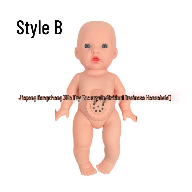 10-Inch Nude Vinyl Doll | Child's Simulation Toy with Silicone Accessories