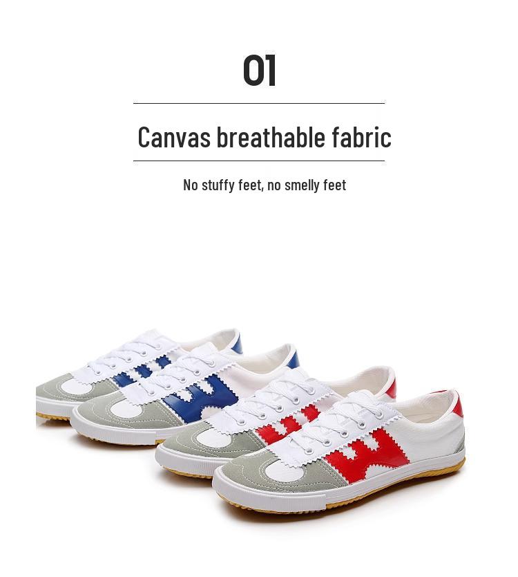 2025 Spring/Autumn Anti-slip Canvas Running Shoes - Soft Sole Beef Tendon for Men's & Women's Student Style