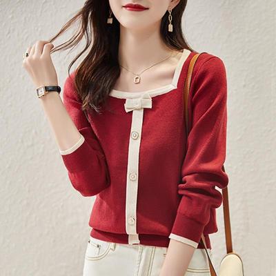Knitted Sweater Female Spring and Autumn 2022 New Women Fashion Sweaters Casual Thin Inside Early Autumn Pullover Sweater Women
