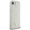 Etui Guess Grained Hot Stamp Peony       Triangle Logo Magsafe Do Iphone 16E Beżowy
