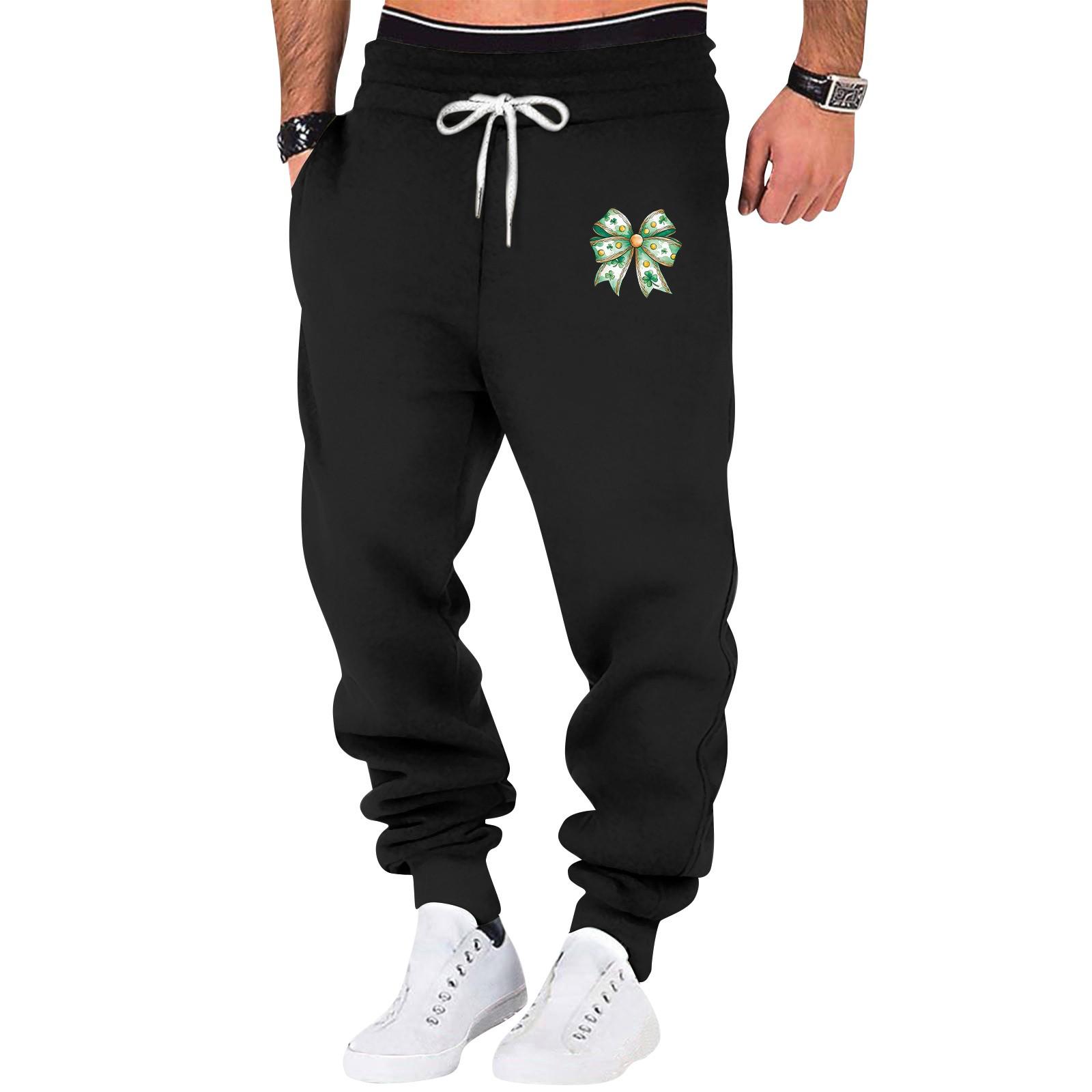 

Весенние спортивные брюки для фитнеса мужские свободные повседневные спортивные штаны из хлопка M чёрный