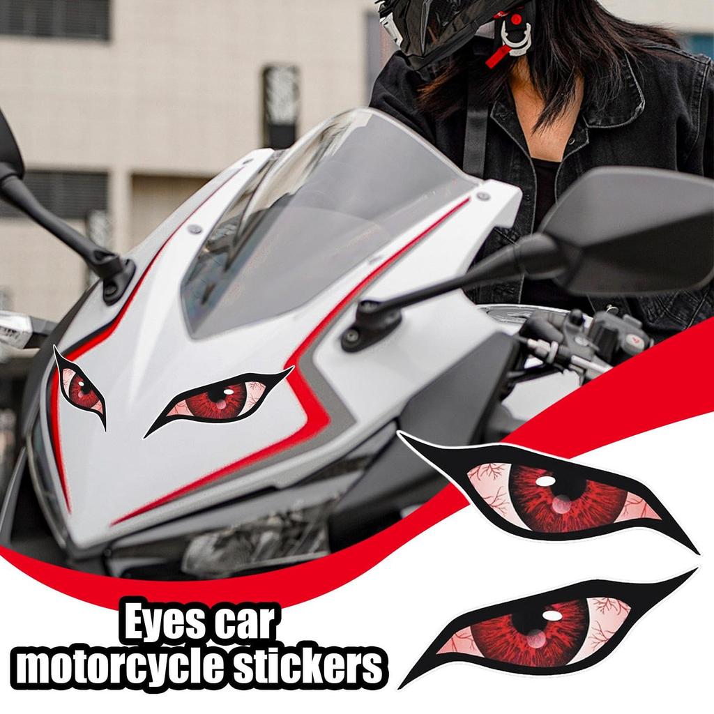 Qizaoly Motorcycle Eye Sticker, Evil Eye Sticker for Car | Spooky Rear Window Decoration