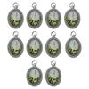 10Pcs Oval Shaped Figure Metal Rhinestones Pendant Charm for Chokers Necklaces Keychains DIY Jewelry Making