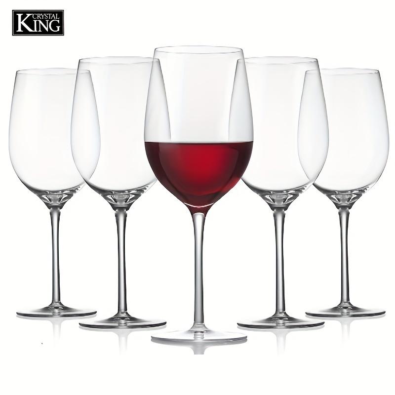 4pcs/set KING CRYSTAL Italian Style Crystal White Or Red Wine Glasses For Wine Tasting Wedding Anniversary Or Christmas Premium Crystal Clear Glass Lo