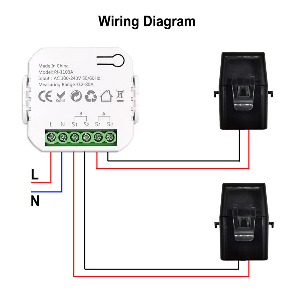 Tuya WiFi Energy Switch Multifunction Power Voltage Current Meter Mobilephone APP Realtime Power