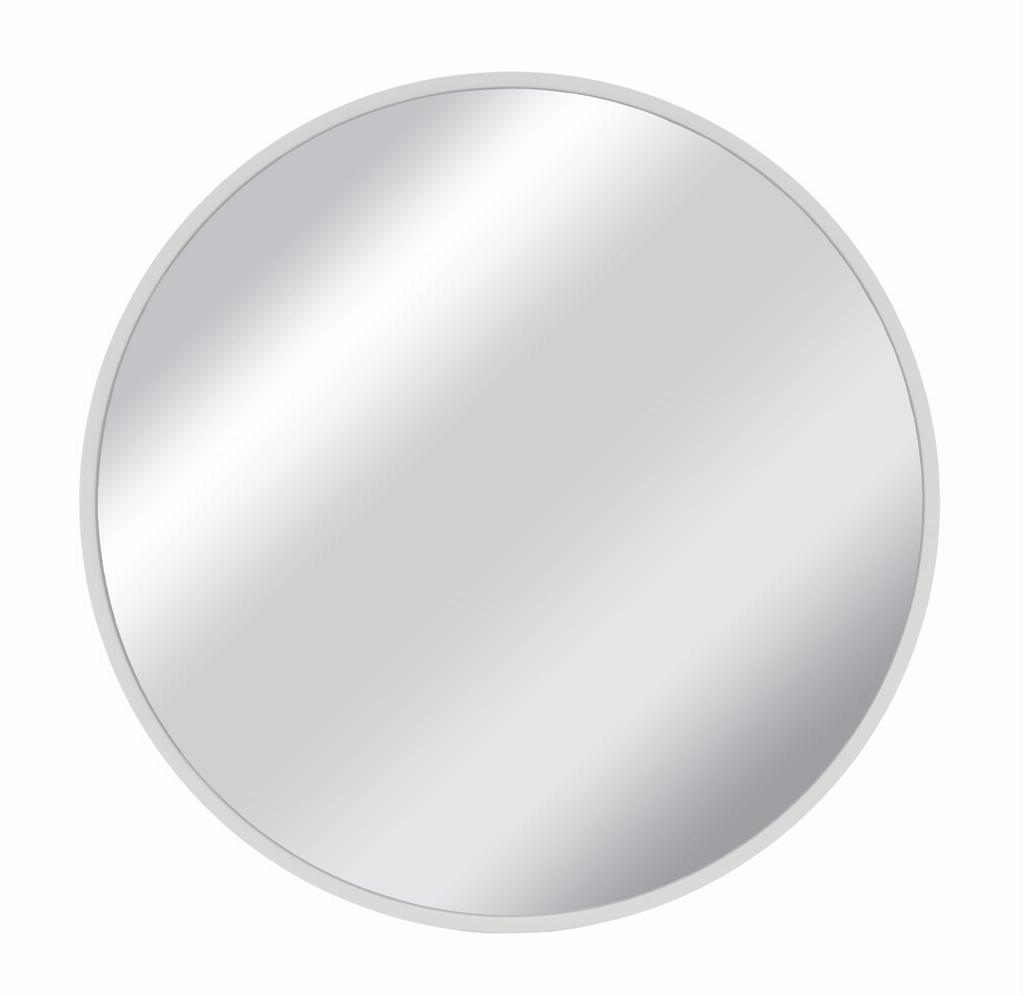 Lustro Okrągłe Drewniane Skandynawskie 60 Cm Białe Bd Art