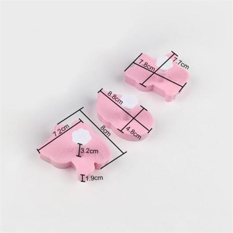 3 Stück/Set DIY Kuchen Dekorationsform DIY Gebäckausstecher Backzubehör Kunststoff Katze Keksform