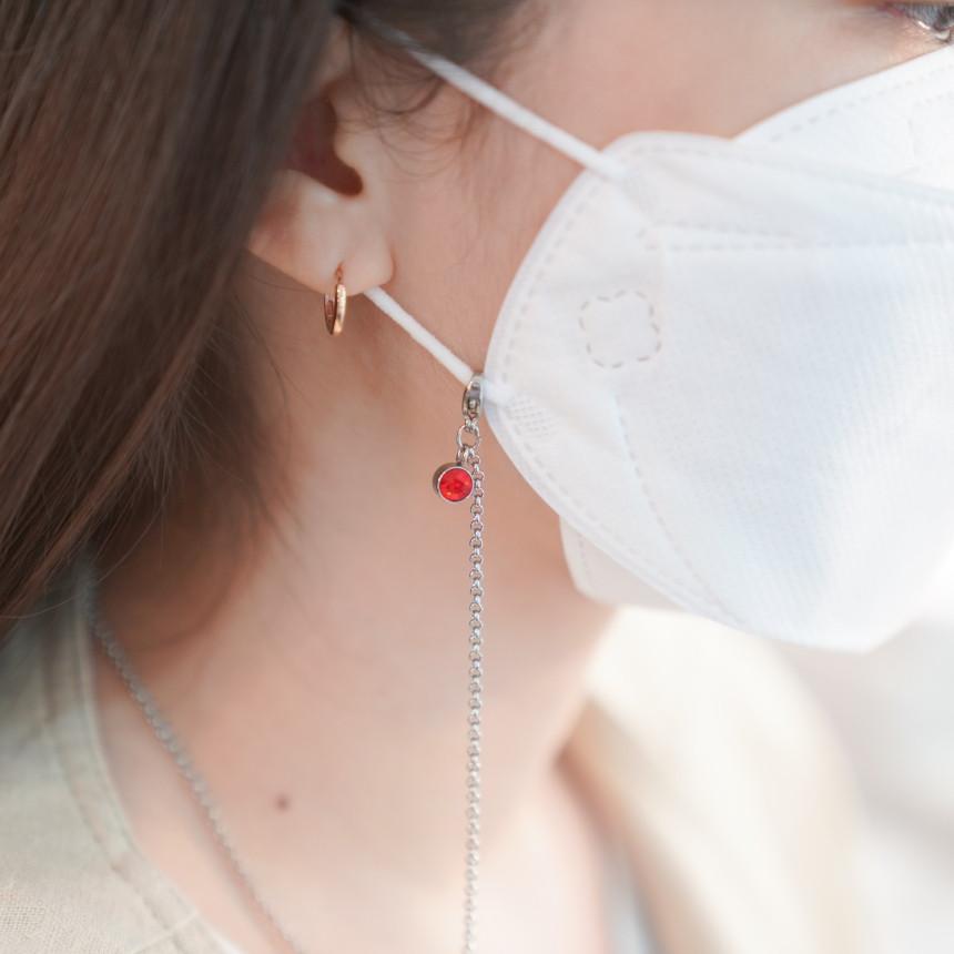 Nobrand Surgical Mask Strap. Birthstone Mask Necklace (1pc)