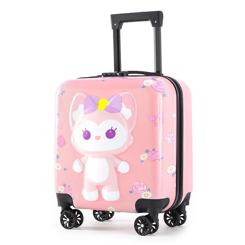 Children's Cartoon Trolley Suitcase with Universal Wheels - Ideal for Boys and Girls