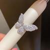Butterfly Zirconia Open Ring: Retro Multi-layer Design for Women