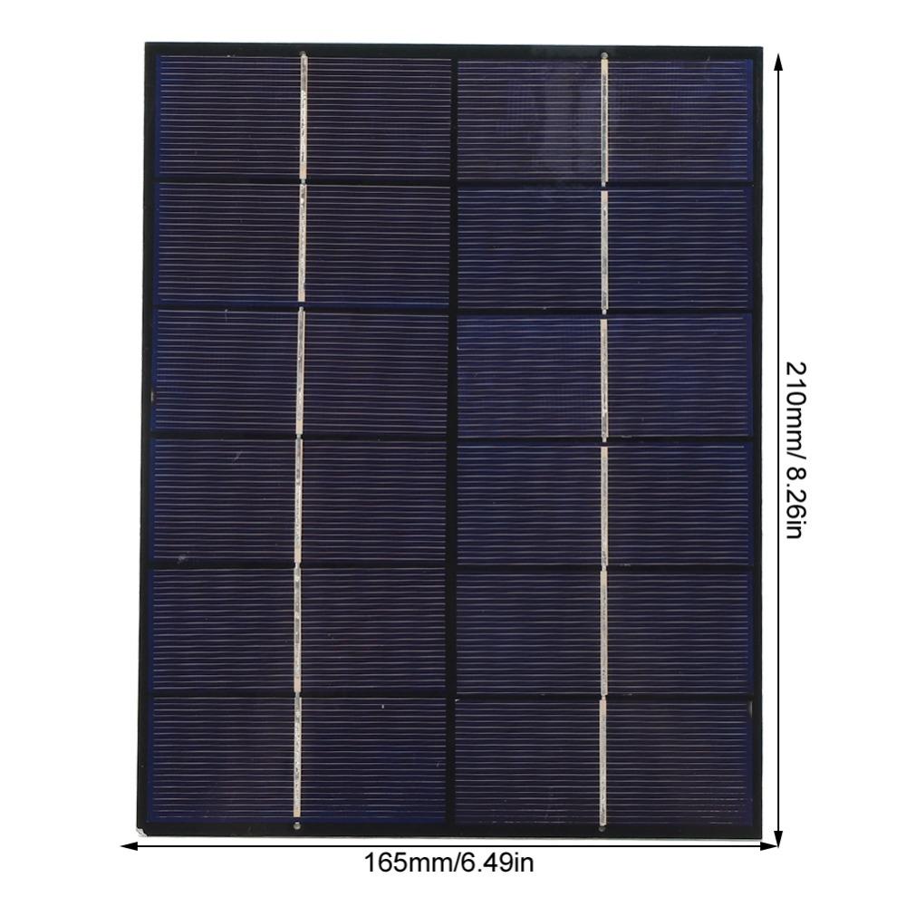 Durable 5.5W 6V Solar Panel High Conversion Rate Portable Solar Charger DIY Battery Charger Outdoor Charging