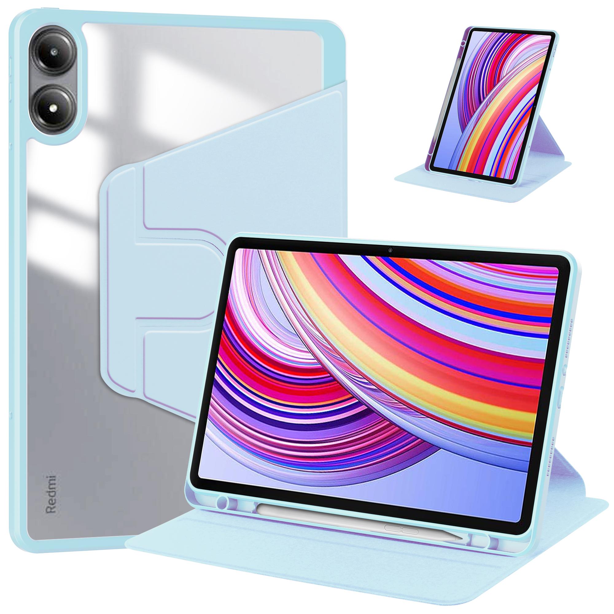 

Smart Case For Xiaomi Redmi Pad Pro 2024 12.1 inch Model 2405CRPFDC 360 Rotatable Stand Cover With Auto Sleep & Wake Shockproof Redmi Pad Pro 12.1 небесно-голубой