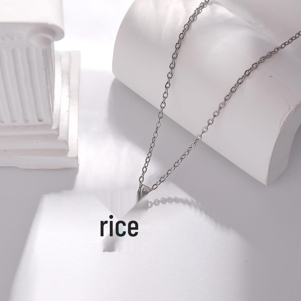 Kadın Lüks Titanyum Çelik Kolye Ucu Klavikula ve Uzun Kazak Kolyesi - Niş Tasarım