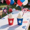 450Pcs Patriotic Independence Day Stickers 4th of July 1.5 Inch Red White Blue National Flag DIY Self Adhesive Stickers Memorial Day Veterans Day