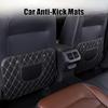 PU Leather Car Anti Kick Mats Car Seat Back Protector Cover Children's Rear Seat Dirt Mat Storage Bag Car Interior Accessories