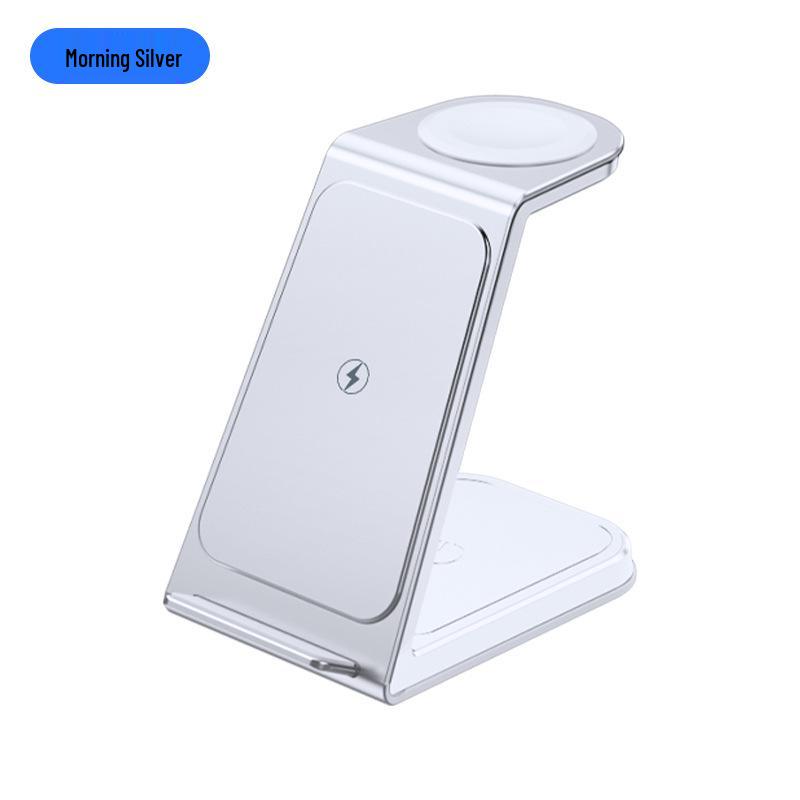 Universal 3-in-1 Wireless Fast Charger for Phone, Watch, and Earbuds with Alloy Stand