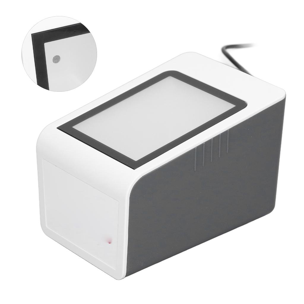 Scanner de coduri de bare de birou, cu solicitări vocale, identificare automată, mâini libere, cu fir USB, cititor de coduri QR pentru PC, mașină POS