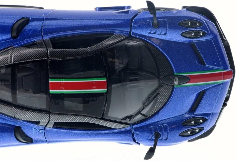 KinSmart Scale Pagani Huayra BC Livery Edition 2016 Pullback Diecast Model with Box 1/38 (Blue)
