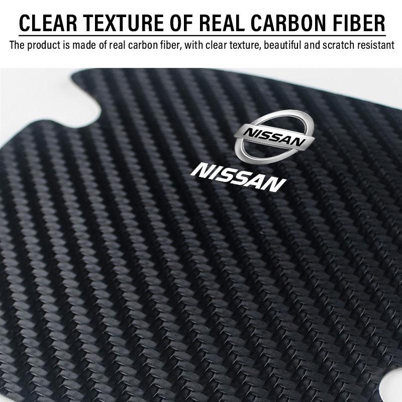4PCS Car Door Handle Protection 3D Sticker Emblem Car Decoration For Nissan Nismo Almera Tiida Juke Teana Qashqai 350Z 370Z GTR