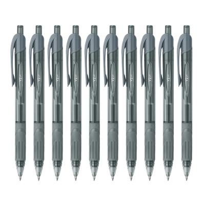 Flair V2 Retractable Gel Pens 0.7 Mm Black Ink Pack of 1X 10 Smooth Smudge Free Writing for Office School and Home Use