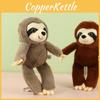Cozy Brown And Light Gray Plush Sloth Doll For Keychains And Bag Accessories