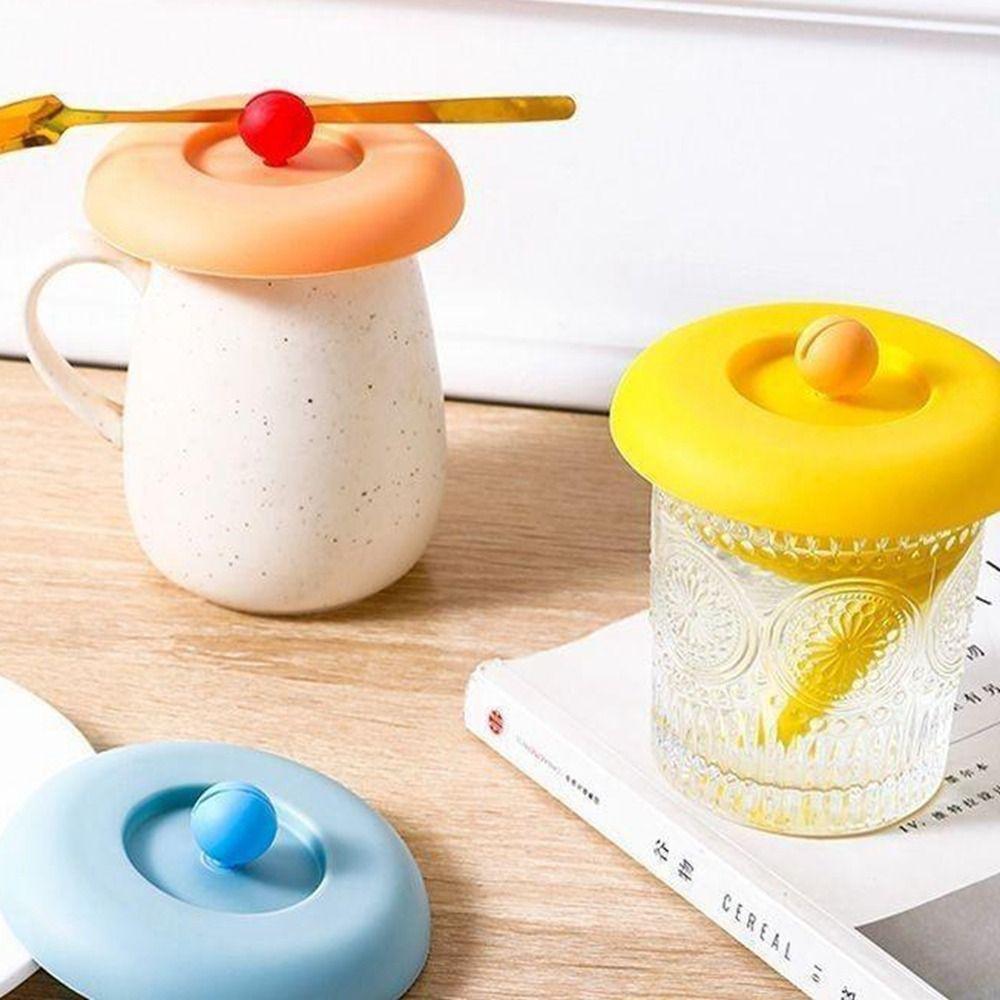 Non-toxic Silicone Cup Cover Anti-dust Coffee Mug Sealed Cap Water Cup Lid Coffee Cup