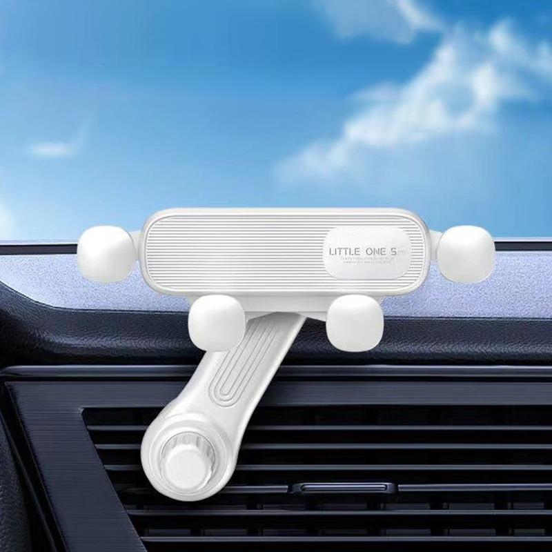 

2025 New 360 Rotation Gravity Car Phone Holder Air Vent Clip Navigation Stand Telescopic Air Outlet Phone Support for 4.7-7 inch білий