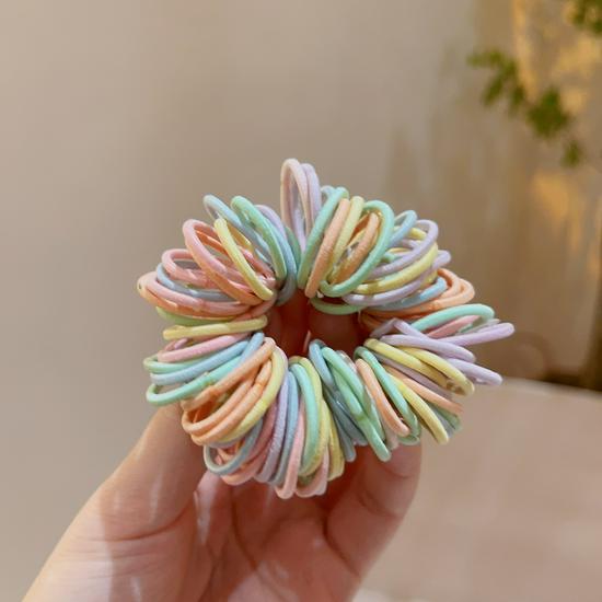 Colorful Kids' Hair Ties: Elastic Lace Scrunchies & Durable Headbands