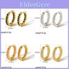 Luxe Geometric Earrings For Women In Titanium Steel With Sparkling Rhinestones For Casual Events