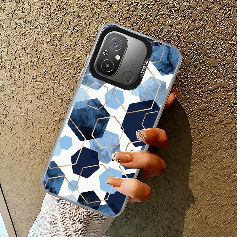 Geometrisches Marmormuster Stoßfeste Handyhülle für Xiaomi Poco X7 X6 X5 X3 Pro F7 Ultra M8 Redmi 15C 15 14C 13C 12C 10C 13 12 10
