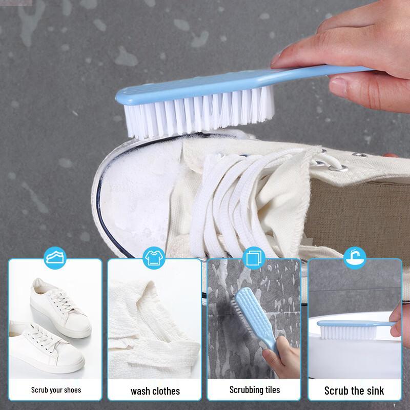 Jiani Bear Plastic Long Handle Shoe and Laundry Brush