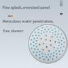 Three stops thickening new material white TPR shower head, pressurized shower head Super shower head