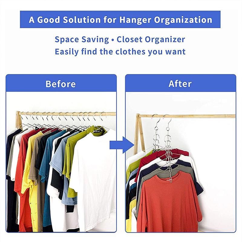 Stainless Steel Clothes Market Shop Display Hanging Chain Hooks With Ring Hanger 14 Hanging Hole Clothes Chain Holder Wardrobe