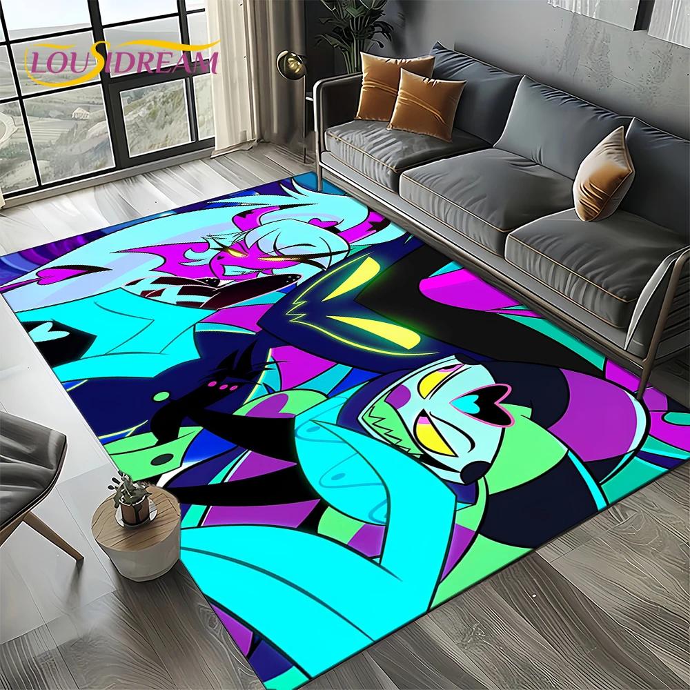 2025 H-Helluva Boss Blitzo Cartoon Carpet Rug for Bedroom Living Room Home Sofa Decoration,kids Game Play Decor Floor Mat Gift