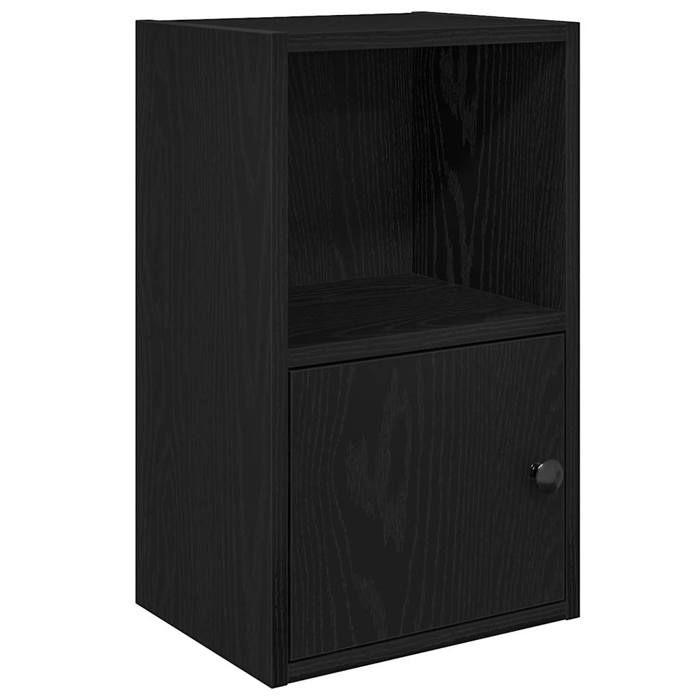 VidaXL Bookcase Black Oak 31x24x52 Cm Engineered Wood, Bookshelf, Storage Rack, Book Support, 860320