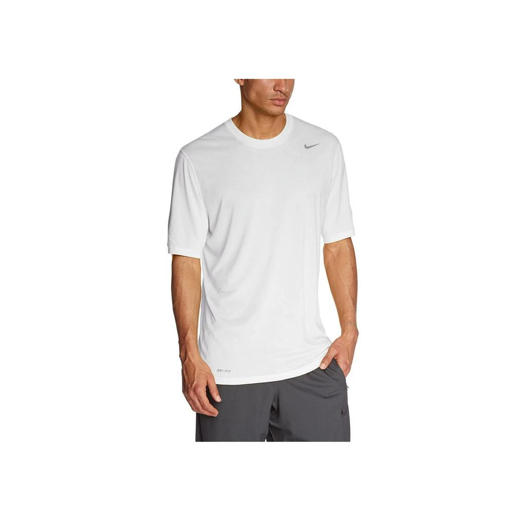 Nike Solid Color Logo Casual Short Sleeve T-Shirt Men Tops White 727982-100