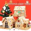 Luminous DIY Gingerbread Snow House Kit for Kids - Handmade Christmas Decoration