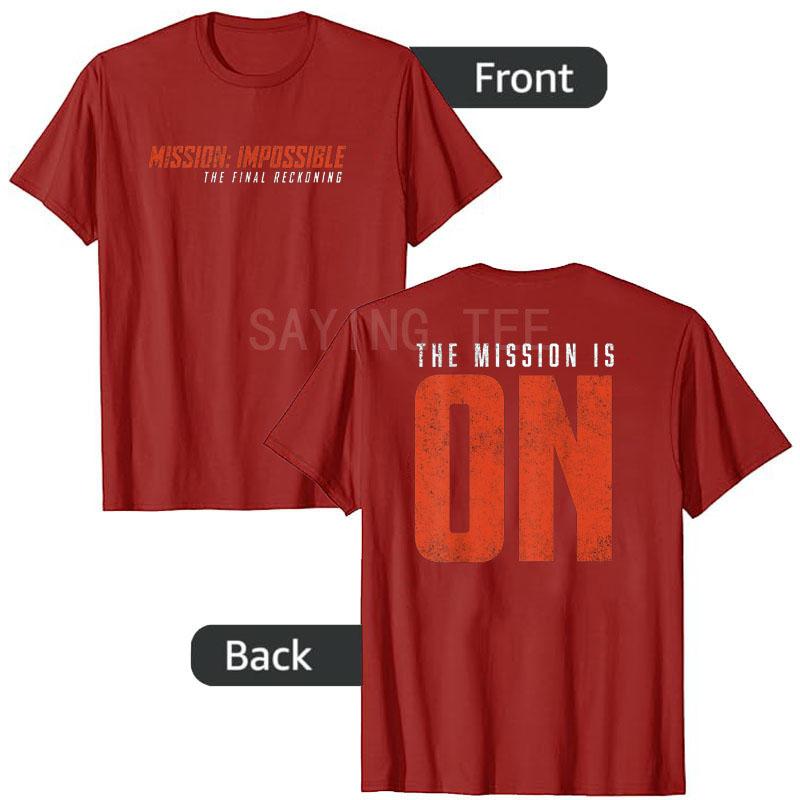 Mission: Impossible - Dead Reckoning T-Shirt Humor Funny Movie Lover Graphic Outfit Letters Printed Y2k Film Saying Tee Novelty