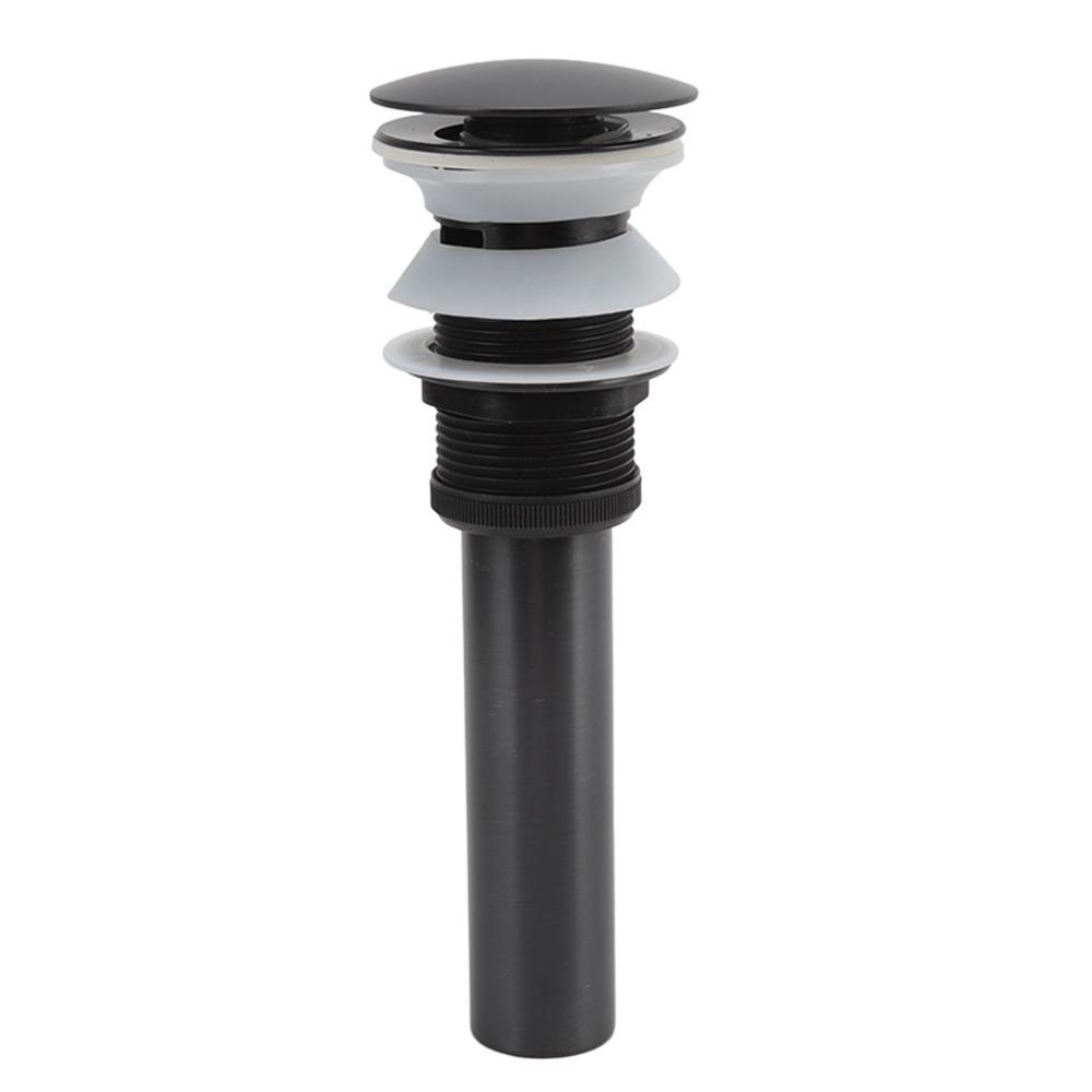 Matte Black Drain Stopper Push Bounce Sink Drain Strainer Bathroom Sink Drainer  Lavatory Drain